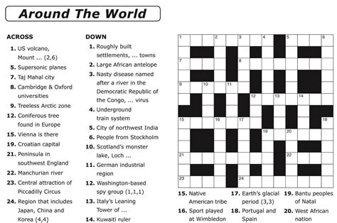 printable crossword puzzles easy