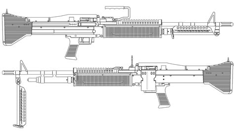 machine gun blueprint   blueprint   modeling