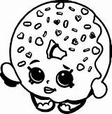 Shopkins Coloring Pages Donut Clipartmag Cartoon sketch template