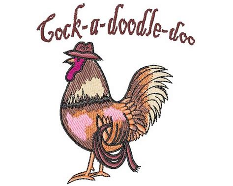 Cock A Doodle Doo Machine Embroidery Design Etsy