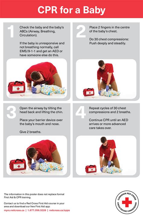 aid red cross infant cpr labor law poster