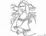 Mona Lisa Coloring Pages Printable Kids Adults sketch template