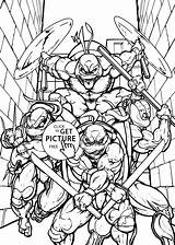 Coloring Ninja Mutant Turtles sketch template