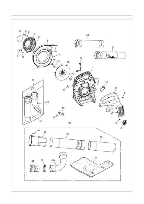 parts list redmax hbz user manual page