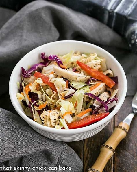 Asian Ramen Noodle Salad With Chicken That Skinny Chick