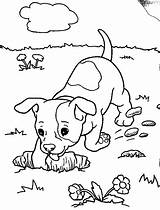 Coloring Pages Dog Puppy Realistic Boxer Baby Dogs Digging Kids Animal Funny Print Hole Color Lab Drawing Colouring Printable Outline sketch template