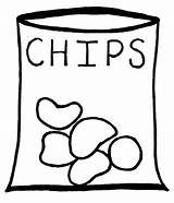 Chips Coloring Pages Color Printable Colouring Clipart Band Aid Clip Template Do2learn Snack Words Library Communication Cliparts Picturecards sketch template