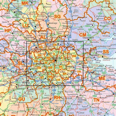 uk postcode map  county shading map logic