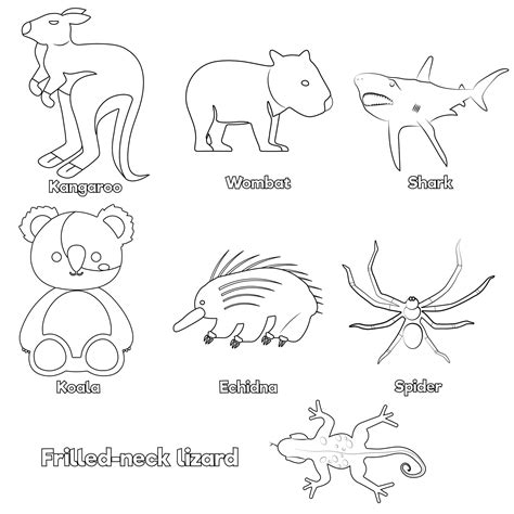 coloring pages  australian animals