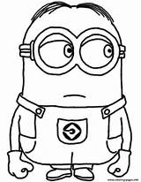 Minion Coloring Cute Pages Getcolorings sketch template