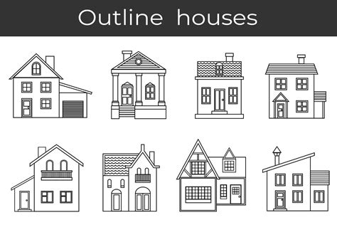 houses  illustrations design bundles