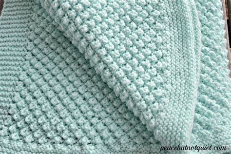 easy knitting patterns popcorn baby blanket peace   quiet