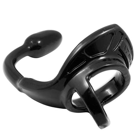 Perfect Fit Black Armour Tug Lock Small Butt Plug Cock Ring Anal