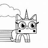Unikitty Coloring Pages Rainbow Getcolorings Printable Color sketch template