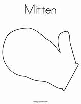 Mitten Coloring Pages Winter Color Kids Twistynoodle Preschool Print Crafts Tracing Number Nature Mittens Prints Sheets Craft Favorites Login Add sketch template