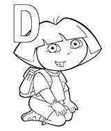 Coloring Pages Alphabet Dora sketch template