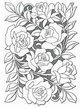 Roses Disegno Colouring Colorear Adulte Cascina Erwachsene Bordar Tattoo Ausmalen Stickmuster Tooling Difficile Regina Coloringideas Bouquette Drus Reine sketch template