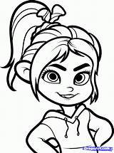 Vanellope Ralph Wreck Draw Disney Princess Coloring Pages Step Drawings Drawing Choose Board Cartoon sketch template