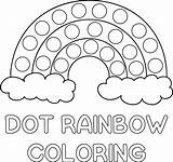 Dot Rainbow Printable Coloring Pages Printables Marker Bingo Polka Paper Printablee sketch template