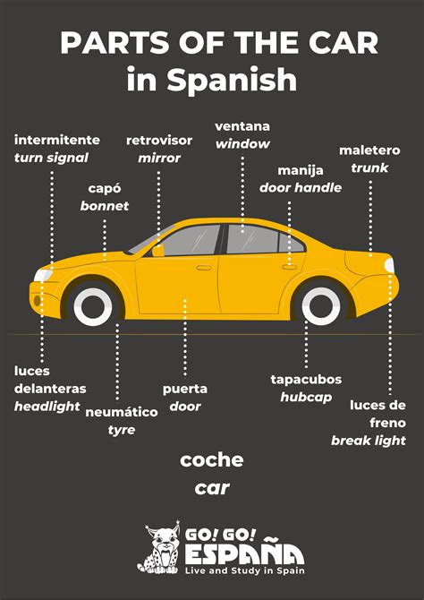 Parts Of A Car Diagram Spanish