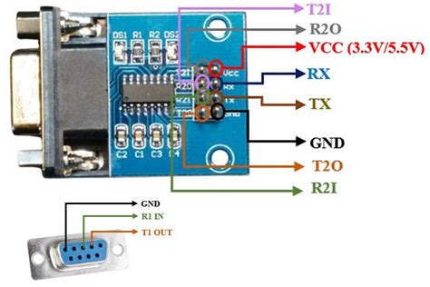 max rs  ttl serial port converter module pinout features specifications