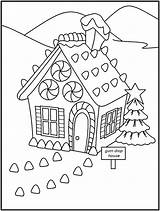 Coloring Christmas Gingerbread Pages House Number Comments Library Clipart Popular Coloringhome sketch template