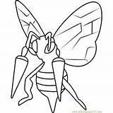 Beedrill Coloringpages101 Pngfind Charizard Blastoise sketch template