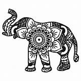 Mandalas Elefante sketch template