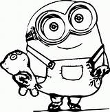 Minion Kevin Coloring Pages Bob Getdrawings Drawing sketch template