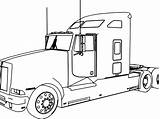 Truck Coloring Trailer Semi Pages Drawing Flatbed Peterbilt Sketch Utility Template Tractor Horse Drawings Vector Getdrawings Paintingvalley Sketches Printable Print sketch template