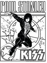 Kiss Coloring Band Pages Rock Paul Book Drawing Colouring Stanley Color Hot Printable Getcolorings Ace Frehley Stuff Bands Banda Innovative sketch template
