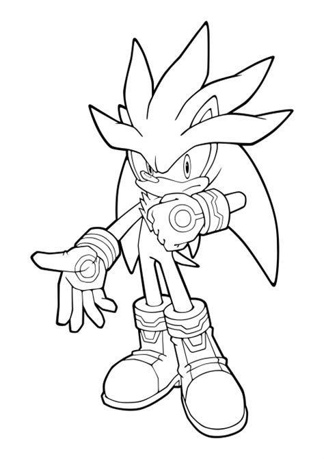 silver  hedgehog    levitate coloring pages sonic