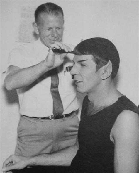 leonard nimoy getting his spock haircut — geektyrant