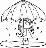 April Showers Coloring Pages Color Printable Getcolorings Rain sketch template