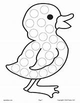 Dot Spring Printables Coloring Pages Preschool Supplyme Duck Painting Crafts Activities Make Para Projects Printable Easter Kids Worksheets Ducklings Way sketch template