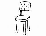 Chair Coloring Backrest Coloringcrew sketch template