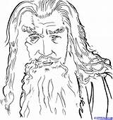 Gandalf Tolkien Hobbit Dragoart Rosa sketch template
