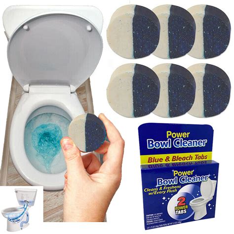 12 pc automatic toilet discs bleach cleaner bowl flush tablet tank