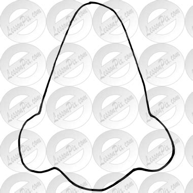 nose outline  classroom therapy  great nose clipart