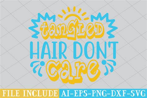 tangled hair don t care graphic by beautycrafts360 · creative fabrica