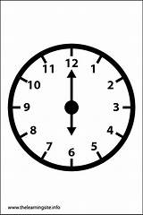 Clock Coloring Faces Oclock Outline Click Flashcards Thelearningsite Info Learning sketch template