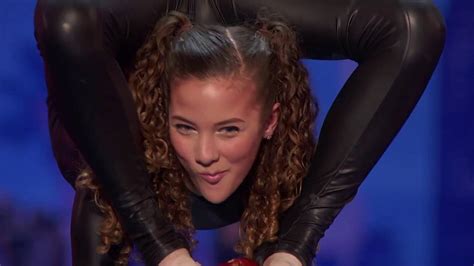 sofie dossi teen balancer and contortionist shoots a bow with her feet america s got talent 2016