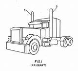 Semi Truck Outline Drawings Clipart Drawing Trucks Coloring Pages Peterbilt Clip Easy Semis Clipartmag Patents Pencil Paintingvalley Exhaust Stack Choose sketch template