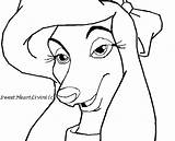 Dixie Hound Lineart sketch template