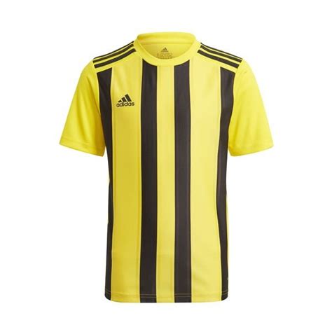 adidas voetbalshirt striped  geelzwart kids wwwunisportstorenl