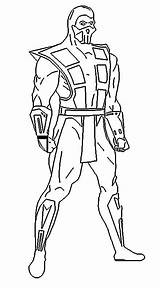 Mortal Kombat Scorpion Getdrawings sketch template