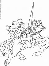 Coloring Knight Jousting Medieval Ridders Pages Kleurplaten Kids Zo Print Printable Lightupyourbrain sketch template