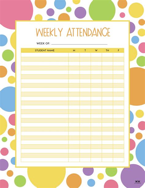editable attendance sheets  teachers