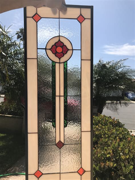 simple  classic  shelton stained glass window panel
