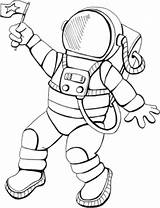 Coloring Astronaut Pages Sheet Kids Spaceman Armstrong Neil sketch template